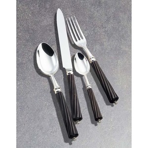 Rose Gold mirror polished new Full Hammered Design End Handle cutlery reusable flatware set Popular Western Knife Fork <b>Spoon</b> - Product Image 5