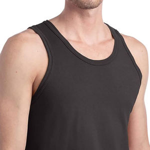 High Quality Custom Sleeveless Solid Color Gym Tank Top for Men Casual Fitness Workout Singlet <b>Vest</b> <b>Muscle</b> <b>Fit</b> - Product Image 6
