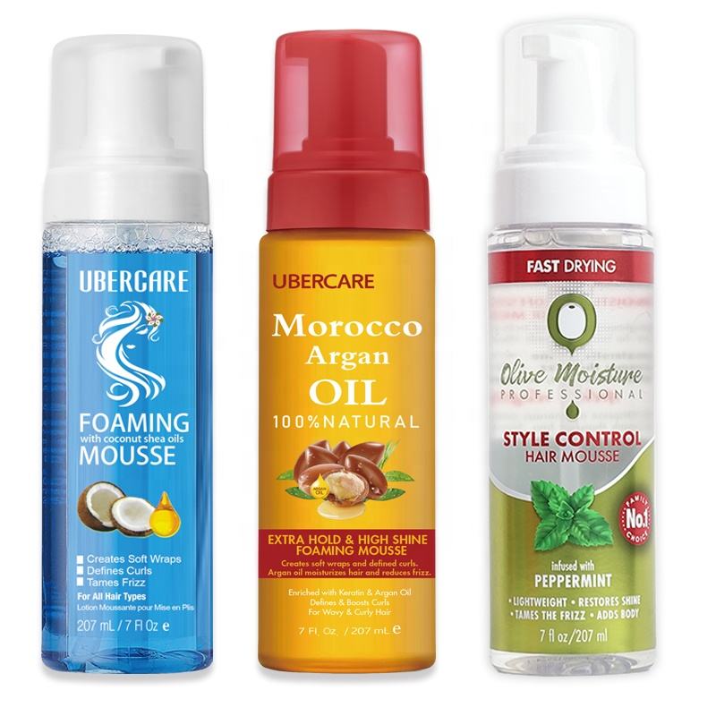 argan oil hair mousse,peppermint hair mousse,coconut hair mousse