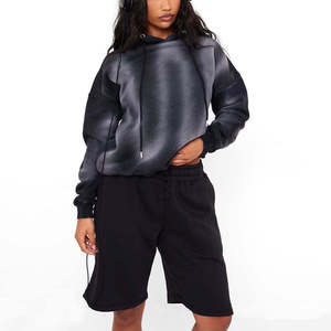 Sweat-shirt pour femme de qualité supérieure, délavé au soleil, lourd, surdimensionné, décontracté, anti-boulochage, respirant - Product Image 4