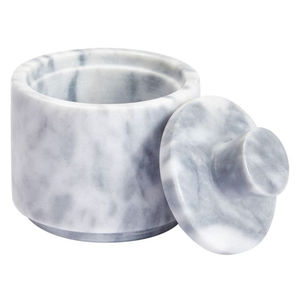 Marble <b>Salt</b> and Sugar Bowl <b>Set</b> Good Quality Round Shape Solid Marble Kitchenware Accessories at Good Price - Product Image 1