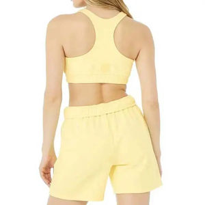Vêtements de sport Ensemble de yoga pour femmes de couleur unie deux pièces sous marque privée/vêtements de sport légers meilleure vente Ensemble de yoga pour femmes - Product Image 4