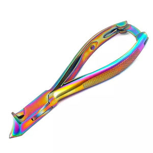 Ciseaux à ongles en plastique + métal, coupe-cuticules personnalisé, outil de manucure, art des ongles, 1 pièce, pince à cuticules - Product Image 1