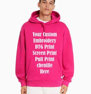 Wholesale Men's Blank Plus Size streetwear thermal <b>jumper</b> Hoodie Custom Embroidered Printed Logo 100% Cotton Pullover Hoodies - Product Image 1