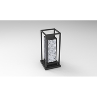 DNT.003.09 Lampe de jardin LED solaire en métal de qualité supérieure avec capteur de lumière et garantie de 5 ans
