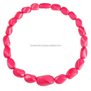Most Popular High Demanded <b>Necklace</b> Top Selling Resin Bead <b>Necklace</b> Jewelry with <b>Pink</b> Color Tribal Pendant Beads <b>Necklaces</b> - Product Image 1
