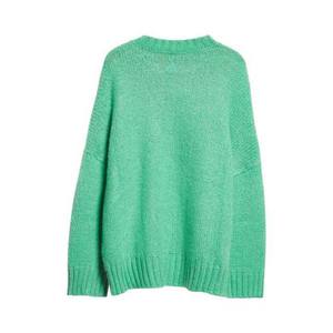 Pull ample en tricot mohair pour hommes, col rond à manches longues avec bloc de couleurs, respirant et adapté à la saison hivernale - Product Image 5