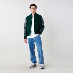 Venta al por mayor de chaquetas con logotipo personalizado para hombre, chaqueta de béisbol informal, abrigo con letras, chaquetas universitarias de algodón unisex - Product Image 2