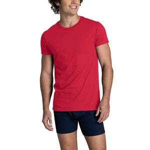 T-shirt à manches courtes en coton épais de 230g pour hommes chemise de fond de couleur unie à la mode Hip Hop lettre motif pur coton hauts vêtements - Product Image 2