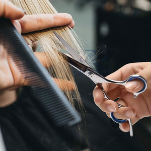 Tijeras Profesionales de Acero Inoxidable Plegables con Mango Largo para Peluquería, Herramienta de Corte para Salón y Estilismo - Product Image 5