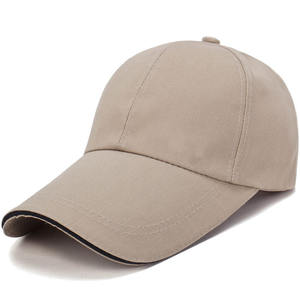 Chapeaux de baseball unisexes personnalisés, polyester/coton bleu marine à 6 panneaux avec tissu durable de style de rue sportif à long bord à vendre - Product Image 5