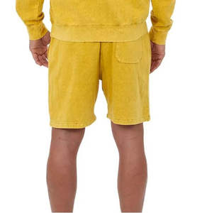 Shorts en molleton délavé personnalisés pour hommes |   Tissu 100% coton écologique |   Coupe décontractée respirante |   Streetwear d'été |   Service OEM - Product Image 4