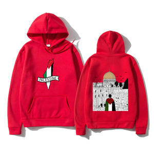 Sudadera con capucha de algodón de peso pesado con sublimación de Palestina y Sudadera con capucha de invierno bordada con estampado 3D - Product Image 2