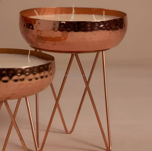 Luxury Style Hammered Candle Urli on Stand For Commercial & Home Decor - Product Image 3