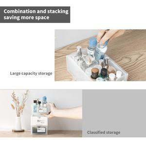 Phomemo Mini <b>Stackable</b> <b>Storage</b> <b>Box</b> White & Transparent Makeup Organizer - Product Image 2