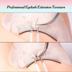 แหนบต่อขนตาแบบมืออาชีพ 90 องศา ปรับแต่งได้ แหนบสแตนเลสปลายเฉียงสำหรับต่อขนตาแบบเส้นใย - Product Image 6