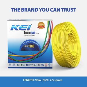 1C x 2,5 SQMM Certificado Resistente al fuego (FR) Cable eléctrico trenzado de PVC de cobre para construcción, uso residencial, industrial - Product Image 2