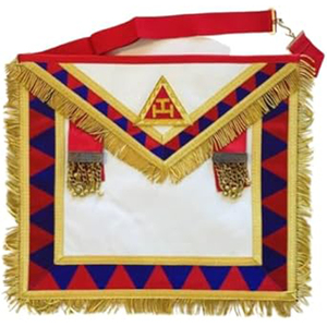 Masonic Royal Arch Capítulo Principios Alto Sacerdote Delantal Con Flecos - Product Image 1