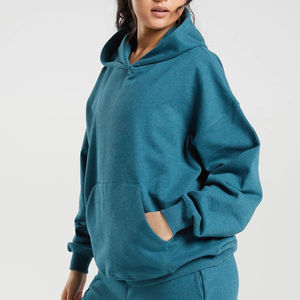 Sudadera con Capucha de Punto 100% Algodón para Mujer, Ropa de Calle de Invierno, Logotipo Frontal Personalizable, Diseño de Encaje, Moda en Tendencia, Nuevo Estilo - Product Image 3