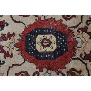 Tapis de 2,8 x 11,1 pieds, tapis turc vintage, tapis en laine rouge et bleu uni - Product Image 5