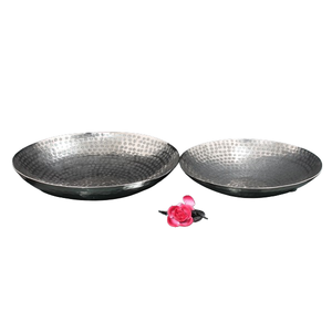 Venta caliente doble tono ensalada fruta Chocolate tuerca servir aluminio duradero moderno cocina boda fiesta Plato decorativo cuenco - Product Image 6