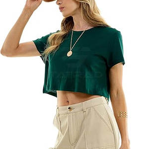 เสื้อยืดเอวลอยสำหรับผู้หญิงทนทานเสื้อครอปแฟชั่นสำหรับกลางแจ้ง - Product Image 6