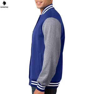 แจ็กเก็ตขนสัตว์มหาวิทยาลัยแบบลำลองของผู้ชายคอตั้งมีฮู้ดลายตัวอักษรน้ำหนักเบาใส่สบาย - Product Image 5