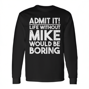 Maglietta a maniche lunghe personalizzabile con nome Mike, prodotto promozionale - Product Image 2