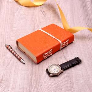 ปกหนังแบบฝาปิดลายนูนสมุดรายวันแบบแข็งลายโบราณมีหลายจุดประสงค์ในการเขียนไดอารี่บันทึกการใช้งานประจำวันที่กำหนดเองได้ - Product Image 1