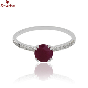 แหวนเงินแท้ 925 ชุบโรเดียม ประดับพลอยทับทิมและเพชรคิวบิกเซอร์โคเนีย ดีไซน์ครึ่งวง สำหรับงานปาร์ตี้ งานแต่งงาน หรือเป็นของขวัญ - Product Image 3