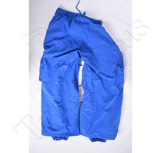 Pantalon de neige bleu d'hiver avec couche intérieure en polyester respirant, cordon de serrage élastique réglable et poches cargo zippées pour le ski - Product Image 3