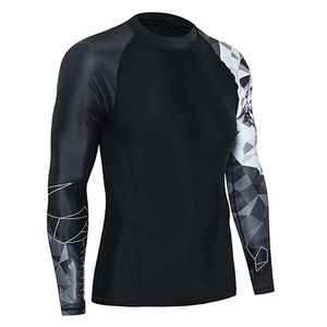 Rash Guard Poliéster Transpirable Sublimación Impreso Alta calidad Diseño personalizado Rashguard Men Rash Guard - Product Image 6