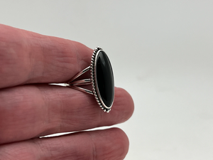 Anillo de Ónice Negro, Plata de Ley 925, Hecho a Mano, Anillo de Ónice con Piedra Plana, Anillo de Declaración, Regalo de Aniversario, Joyería para Mujer - Product Image 5