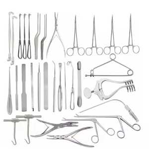 Ensemble de 32 instruments de neurochirurgie en métal pour craniotomie, outils chirurgicaux complets certifiés CE pour le cerveau et le crâne - Product Image 1