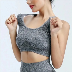 Sujetador deportivo para mujer, sujetador de seda helada sin costuras para gimnasio, bralette extraíble con almohadilla para el pecho, sin anillo de acero, ropa interior transpirable para correr y Yoga - Product Image 3