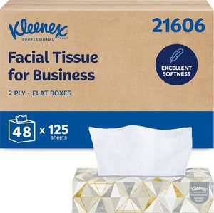 Pañuelos Faciales Kleenex Professional, 2 Capas, 125 Hojas/Caja, 48 Cajas/Caja Grande (21606) - Product Image 1