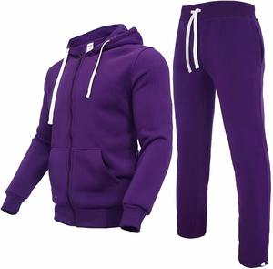 Men's Classic Solid Casual Sports Jacket Hooded Zipper Top <b>Trousers</b> 2pcs Set Winter Sports Suit Spring Autumn <b>Plus</b> Size - Product Image 1