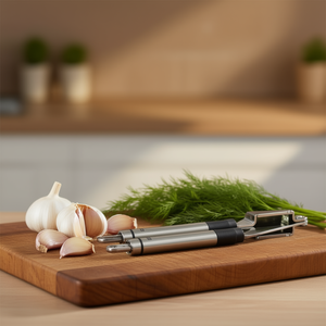 Presse-ail en acier inoxydable Leifheit PROLINE Satin 03124 8,5x3cm, outil pour fruits et légumes - Product Image 3