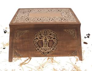 Martillo de Thor, urna de madera para cenizas humanas, caja conmemorativa, recuerdo tallado a mano, urnas de cremación, cajas de cremación para entierro - Product Image 3