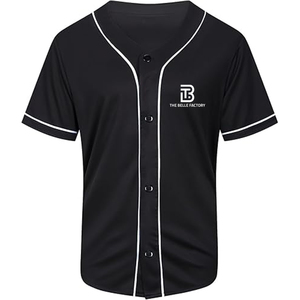 High Quality TBF-019 Men's Soccer Jersey Plus Size Breathable Polyester Quick Dry Moisture Wicking Short Sleeve Button Sports - Product Image 1