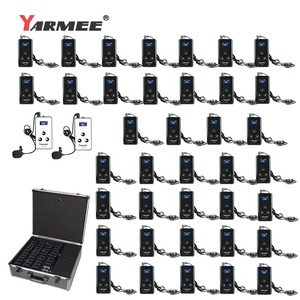 Yarey — système de guide audio sans fil, avec étui de charge, 2 transmetteurs/microphones, 30 récepteurs, casques, YT200 - Product Image 1