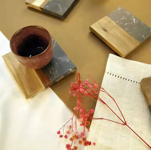 Ensemble de dessous-de-verre en bois naturel de qualité supérieure, durables, pour la protection quotidienne de la table et la décoration - Product Image 5