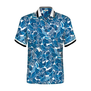 เสื้อโปโลแขนสั้นแฮนดี ลายใบไม้ สีดำ สำหรับเล่นกอล์ฟ - Product Image 1