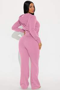 Ensemble de survêtement décontracté pour femmes, imprimé uni, séchage rapide, respirant, tenue assortie pour l'hiver, ensemble élégant - Product Image 4