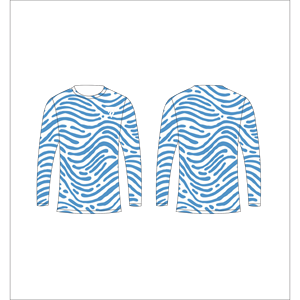 เสื้อยืดแขนยาวผู้ชายลายคลื่นทะเลสีน้ำเงิน สไตล์ญี่ปุ่น คอกลมลำลอง แบรนด์ Trackstar รับผลิต OEM รุ่น TSI-G05-P0826 - Product Image 4