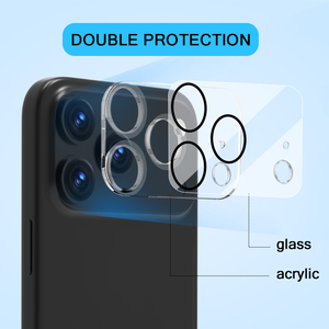 Protection d'objectif d'appareil photo en verre avec traitement anti-traces de doigts et anti-rayures pour les appareils mobiles iPhone 12/13/14 - Product Image 5