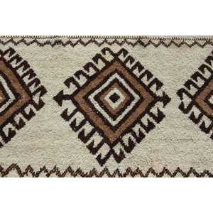 Tapis turc, tapis de couloir 3,2x11,5 pieds, tapis persan Herki marron - Product Image 5