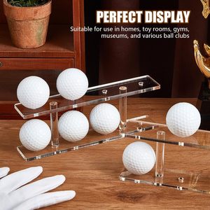 Lot de 2 présentoirs pour balles de golf en acrylique transparent | support à double couche pouvant contenir 8 balles chacune | étui de table pour balles de golf ou de ping-pong - Product Image 3