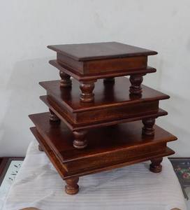 Table Chowki en bois 100% naturel fait à la main, style délavé, décoration d'intérieur, décoration de mariage, style artistique, décoration de salon - Product Image 1