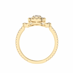 แหวนหมั้นเพชรรูปวงรีทรง2.00CT สำหรับผู้หญิงแหวนหมั้นไม่ซ้ำใคร - Product Image 2